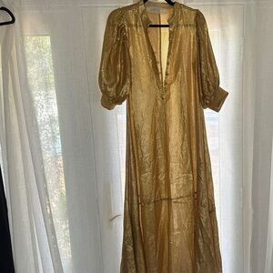 Jen's Pirate Booty Gold Sheer Gown